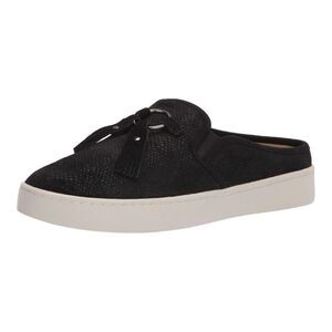 Spenco Women's Bindie Orthotic Embossed Black Suede Slip-On Slide Shoe Sz 8.5